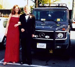 Camille and I in front of the G-Wagen