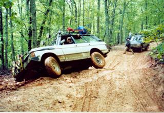 Jason Micheals in the H2 Eater about to eat some mud