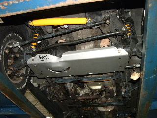 Front View of Genuine Axel Guard Skid Plate Kit