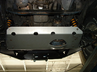 Rear View of Genuine Axel Guard Skid Plate Kit