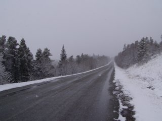 Many Glacier Road Early April